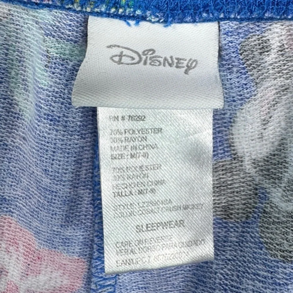 Disney Mickey Mouse Kids‎ Pajama Pants Medium 7-8 Blue Tropical Paradise Jogger